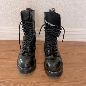 Grinders 14 eye steel toe leather boots size 7